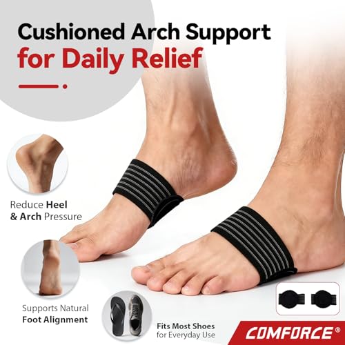 Plantar Fasciitis Night Splint Sock & Arch Support-24 Hour Heel Pain Relief - color: Black