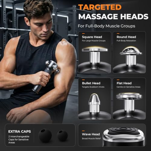 2026 Upgraded Therapy Massager - Handheld Deep Tissue Vibration Massager for Full Body Pain Relief & Fascial limitation & Treats Sensitive Areas | Pressure Point Massage Tool