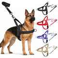 No Pull Dog Harness & 5FT Leash Set with Car Seatbelt Clip,Black,XL - color: Reflective-Black, size: XL:Belly Chest-30.6''-39.2''