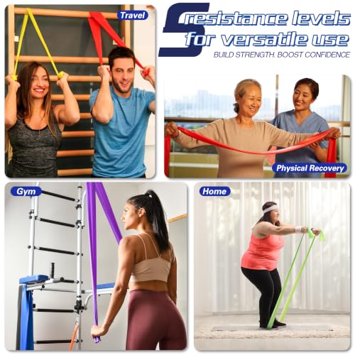 Resistance Bands for Working Out, Exercise,Physical Therapy, Yoga&Pilates - color: Gradient Blue