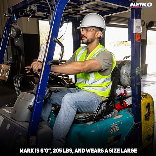 Neiko High Visibility Safety Vest ANSI Class 2, 2 Pockets - size: XX-Large