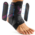 1.5mm Ultra Thin Ankle Brace for Women Men, Figure-8 Support - size: L