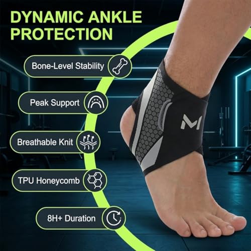 Ankle Brace 2 Pack for Men & Women, Adjustable Lace-Up Ankle Support with Straps, Breathable Compression Stabilizer for Sports, Running, Basketball & Daily Wear (Gray)