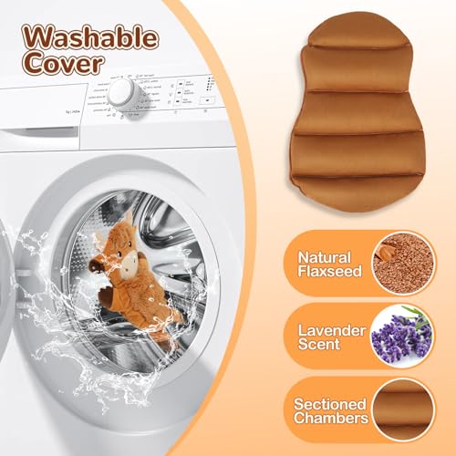 Microwave Heating Pad for Pain Relief, 16" x 11" Microwavable Heating Pads for Cramps, Back Pain, Neck Shoulder, Muscles, Knee, Joints, Natural Heat Pack Moist Heat, Highland Cow with Round Eyes - size: Highland Cow-3