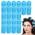 24Pcs Blue Foam Rollers for Hair, 2.36x1.18" Soft Rollers No Heat for Women - color: Blue
