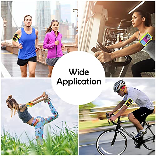 Running Armband with Earphone Pouch Fits Phones up to 6.9" - color: Green (Up to 6.9''), size: Medium
