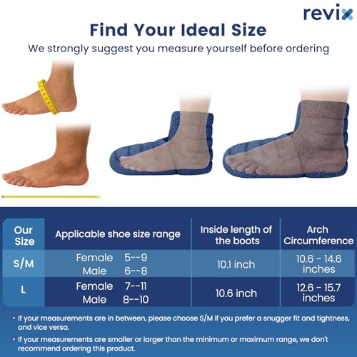 REVIX Microwavable Booties for Cold Feet, Heated Slippers, Navy S - size: S/M, style: Navy