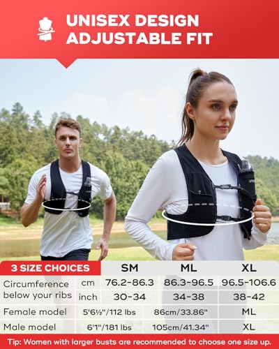 UTOBEST Allite Lightweight Hydration Vest with 500ml Soft Flask - color: Vest Only