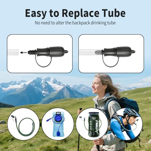 Hydration Bladder Bite Valve Replacement Mouthpiece Fit for Any Water Backpack and Most Brands, with Manual Switch Valve - color: 2 Pack on-off black