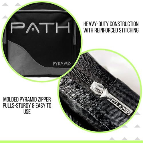Pyramid Path Pro Deluxe Single Bowling Ball Tote - Holds One Ball, One Pair Shoes Up to Mens 15 - color: Silver/Lime Green