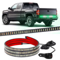 XRIDONSEN 60 inch Tailgate Lights Strip Green White Strobe Lights - color: Green/White
