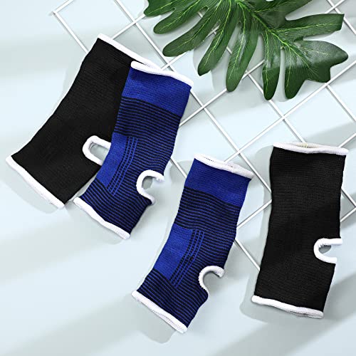 Haysandy 4 Pcs Kids Ankle Brace Support, Black, Dark Blue, 5-10 Years - color: Black, Dark Blue, size: 5-10 Years