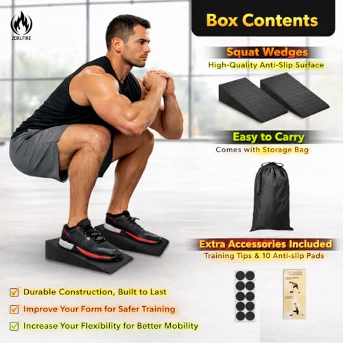 Non-Slip Squat Wedge Block, 2 Pack