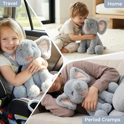 Microwavable Elephant Stuffed Animals, Heatable & Coolable Plush Toys - style: B-Elephant