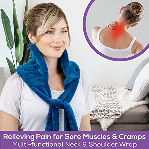 Microwavable Heating Pad with Straps, Medium, Blue, Hot/Cold Therapy - color: Blue, size: Medium