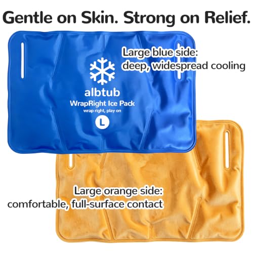 Hands-Free Ice Pack for Injuries Reusable, 10"×16" Flexible Cold Therapy - size: Hands-free L
