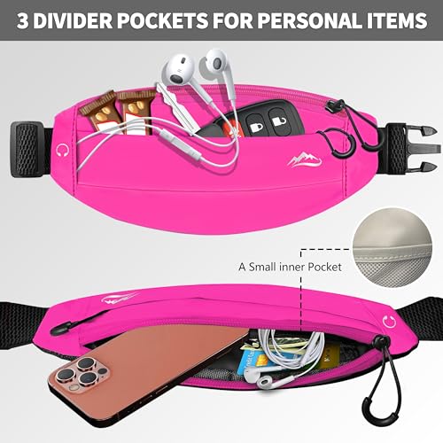 Running Fanny Pack Whole Bag Reflective, Running belt for Women &Men,Sweatproof Phone Holder Workout, Running Waist Pack(rose) - color: rose