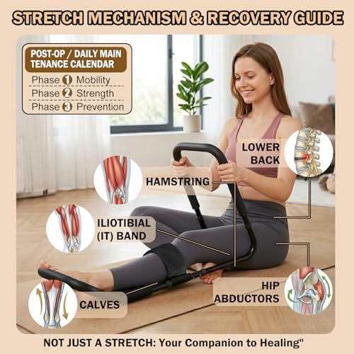 Adjustable Hamstring Stretcher and Knee Extension Device for Flexibility