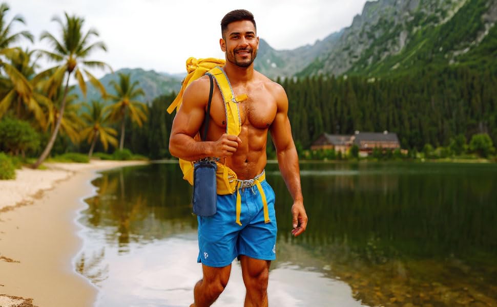 Trail maker Water Bottle Carrier Bag with Strap, Phone Pocket for Walking, Runs, Bike, Stainless Steel, Glass, Plastic - color: Navy