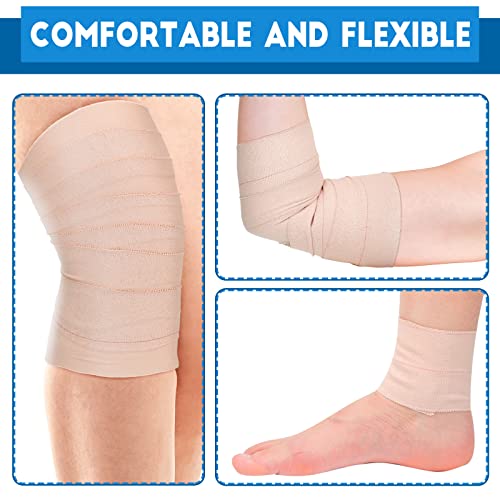 Nuanchu 16 Rolls Self Adhesive Elastic Sports Bandage Tape, 4 Inch x 5 Yard - size: 4 Inch x 5 Yard