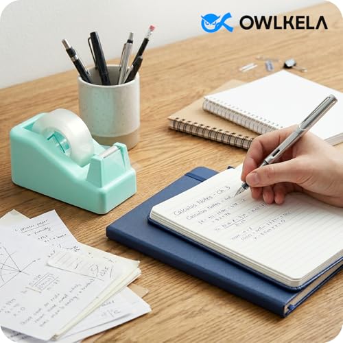 OWLKELA Lightweight Desktop Tape Dispenser, Green, 1 Pack - color: Green, size: 1 Pcs