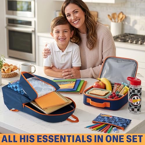 Get Trend Hot Wheels Boys Backpack, 4 Piece Set - color: Multi Hot Wheels