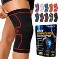 UFlex Athletics Knee Brace Sleeve Men & Women - color: Red