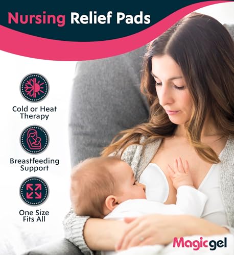 Magic Gel Luxury Breast Therapy Pack | Nipple Pads Breast Feeding Essentials for New Moms | Includes 2X Breast Ice Packs (Hot or Cold) for Breastfeeding or Breast Augmentation Post Surgery Pain Relief