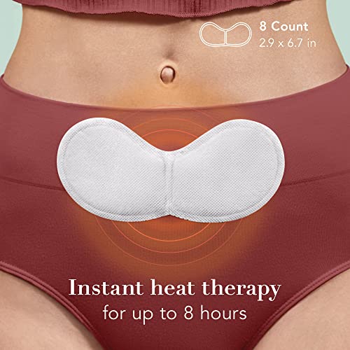 Rael Large Herbal Heating Patches, Feminine Period Care for Cramps (8 Ct) - size: Large (8 Count)