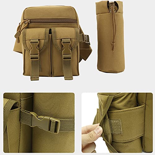 Outdoor Sports Waist Bag Cycling Waist Bag with Bottle Holder Tactic Waist Bag Tactical Fanny Pack for Cycling Running Hiking Fishing Climbing - color: Black Stripe