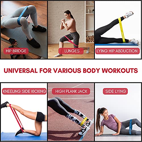 Resistance Bands for Men and Women with Different Resistance Levels for Shaping Legs & Glutes - Exercise Band for Gym, Yoga, Home Exercise, Workout with Carrying Bag & Posture Guide