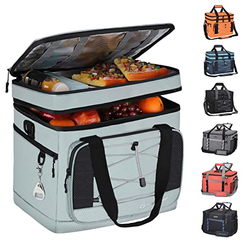 Maelstrom 24/30/60 Can Soft Cooler Bag, Double Deck Portable Ice Chest - color: Grey, size: 60 Can