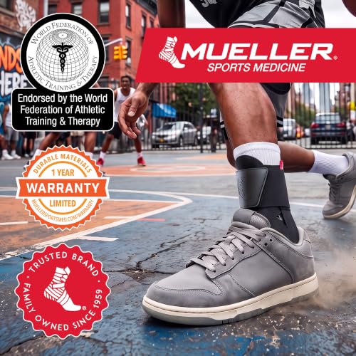 MUELLER Sports Medicine The One Ankle Brace Premium, Ankle Pain Relief Support for Men and Women, Ideal for Sprains, Strains, Arthritis, Black - size: 3X-Large (Pack of 1)