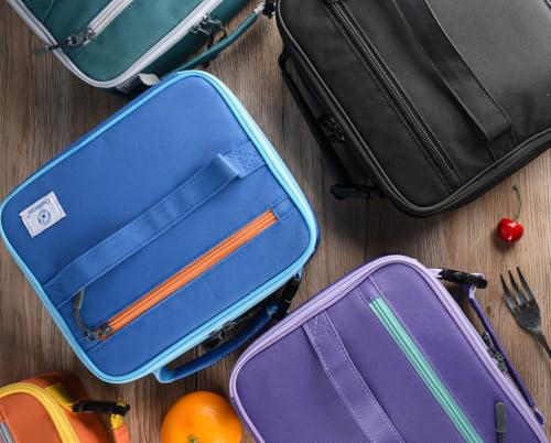 Genteen Kids Insulated Lunch Box for Boys Girls,2 Packs,Back to School - color: B-2pk Blue+Black