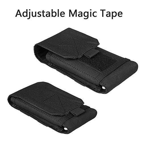 Tactical Molle Phone Holster Pouch, Universal Belt Waist Bag for iPhone 18 Pro Max/17 Pro/17/16 Pro Max/15 Pro Max/14 Pro Max/13, Samsung S26 Ultra/S25/S24, Size L - color: Khaki(2 Pack)