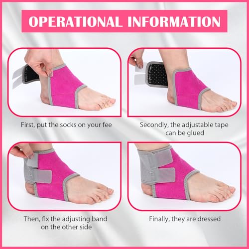 Tarpop 2 Pairs Kids Ankle Brace, Compression Sleeves, L+M, Pink - color: Pink, size: Medium,Large