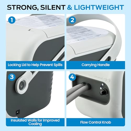 Ossur Cold RushTherapy Machine System -Unit Only- Quiet, Lightweight and Strong Cryotherapy Freeze Kit Pump