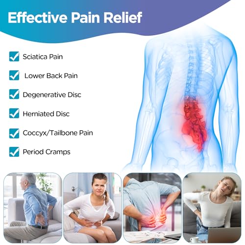 Comfytemp Back Ice Pack for Lower Back Pain Relief Product, Reusable Gel - color: Light Blue, size: Standard