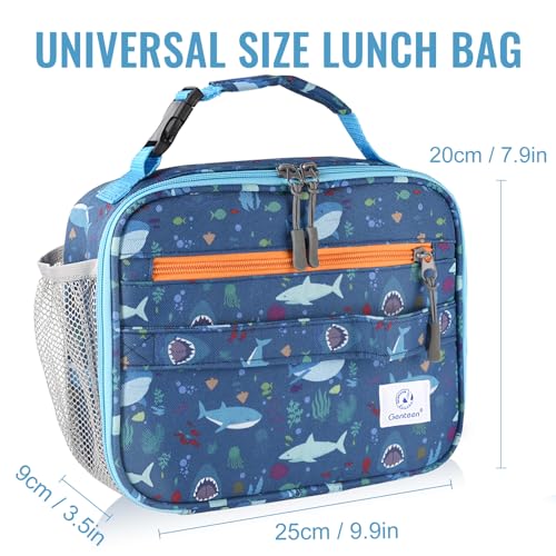 Genteen Kids Insulated Lunch Box for Boys Girls,Back to School,Office - color: P-1pk Shark