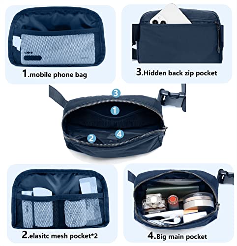 Fanny Belt Bag Waist Pack Crossbody Bags Bum Bag for Running Hiking Travel Workout Adjustable Strap for Women -blue - color: blue