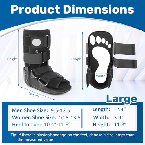 kefit Walking Boot Fracture Boot for Broken Foot, Sprained Ankle-Large - size: Large