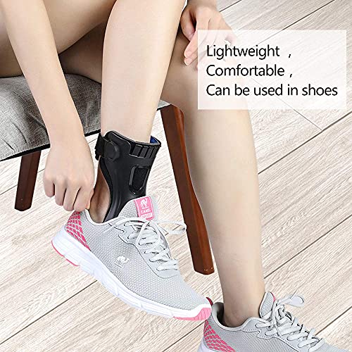 AFO Drop Foot Brace, Upgraded Medical Foot Up Ankle Foot Orthosis Support with Inflatable Airbag for Hemiplegia Stroke Shoes Walking Foot Stabilizer (Left, Small)