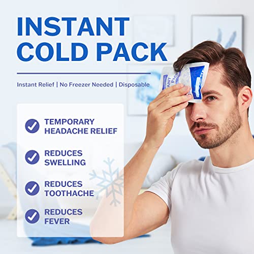 100 Pack Instant Ice Packs for Injuries, Disposable Instant Cold Pack - style: 100 Pack