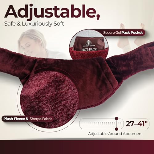 Sacred Weapon Microwavable Heating Pad for Period Cramps, Wearable Belt