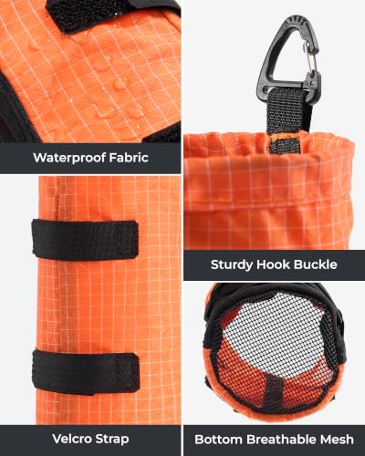 HowFly Backpack Water Bottle Holder for Backpack Straps Bottle Holder Pouch - color: Orange