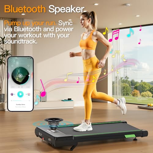 AKLUER Walking Pad Treadmill with 12% Auto Incline Adjustable Handlebar - color: deep black
