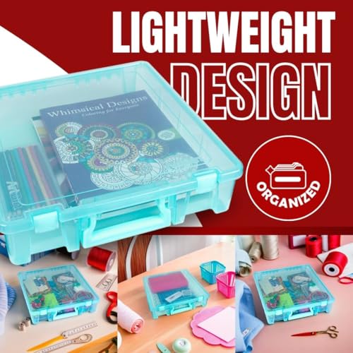 ArtBin Super Satchel 1-Compartment Craft Storage Box, Aqua - color: Aqua
