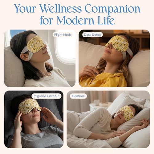 FOMIN Steam Eye Mask (20 Pack) Chamomile Warm Compress - for Dry Eyes - Spa - color: Chamomile