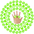 50 Pcs Light Up Rings Flashing LED Rubber Finger Rings for Carnival, July 4th, Halloween, Christmas, Concert, Goodie Bag Fillers, Raves - color: Green