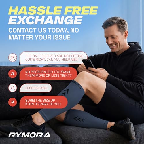 Calf Compression Sleeves for Men & Women - Sports, Running, Shin Splints - color: Charcoal